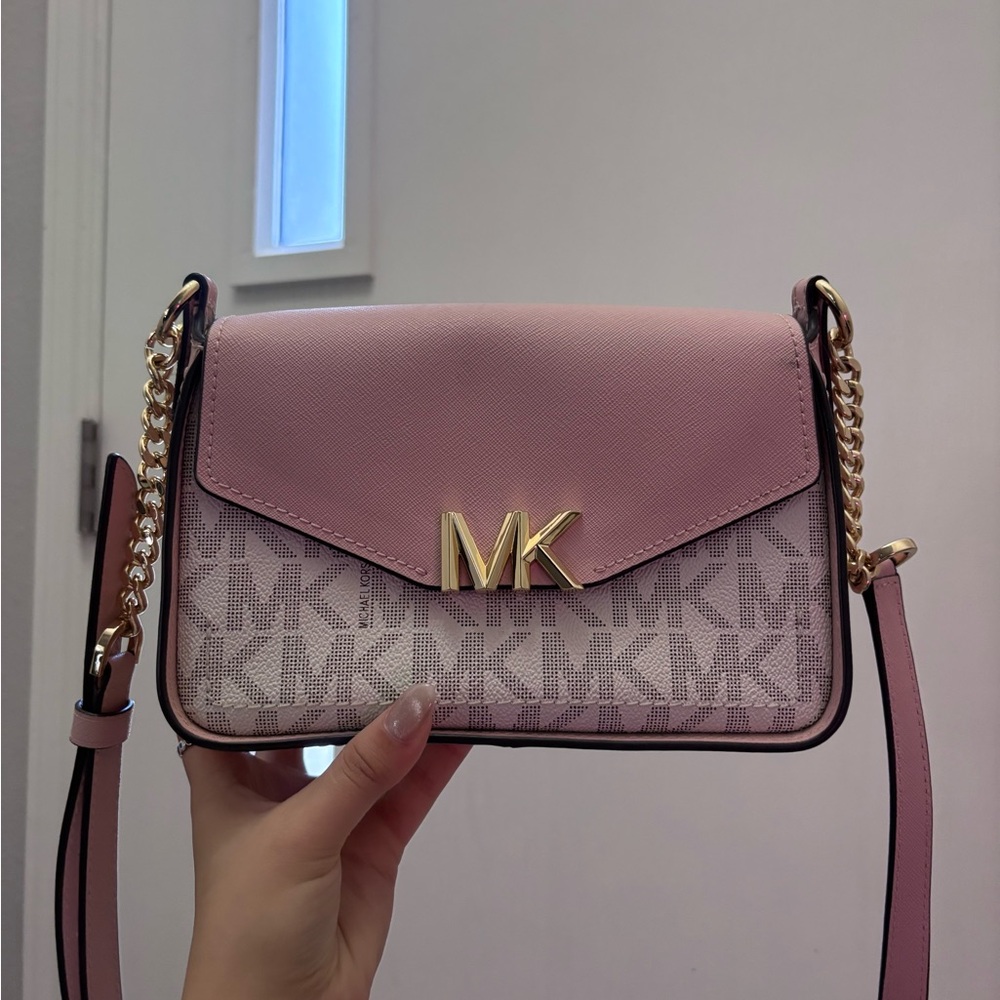 Michael Kors Pink and Gold Crossbody Bag